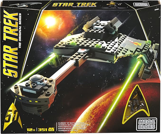 Mega Bloks Star Trek Klingon D7 Battle Cruiser Collector Construction Set