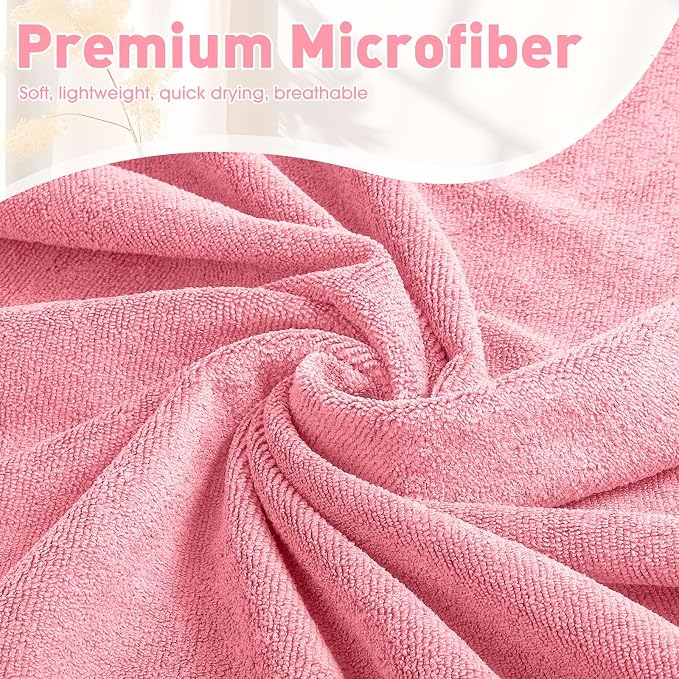 Breling 6 Pcs Hot Yoga Towels Bulk Non Slip Microfiber Anti Slip Absorbent Multicolor Wicking Pilates Yoga Mat Towel for Women Men Pilates, 27" x 72" (Multicolor)