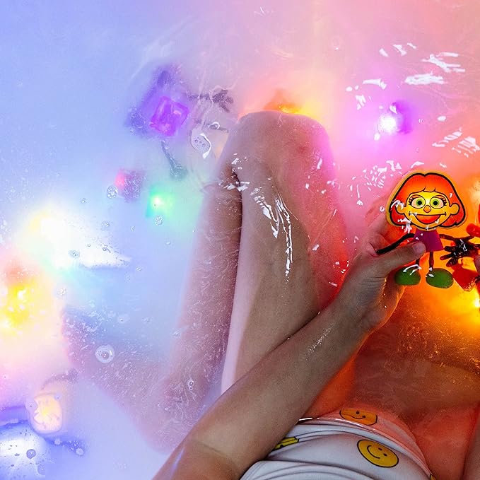 Glo Pals x Sesame Street Water-Activated Light-Up Cubes for Sensory Play (Julia - Cubes with Character) - Valentine Day Gift