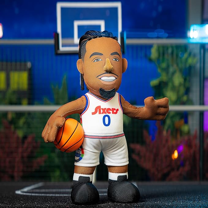 Bleacher Creatures Philadelphia 76ers Tyrese Maxey 10" NBA Plush Figure(City Edition '24-'25) - A Superstar for Play or Display