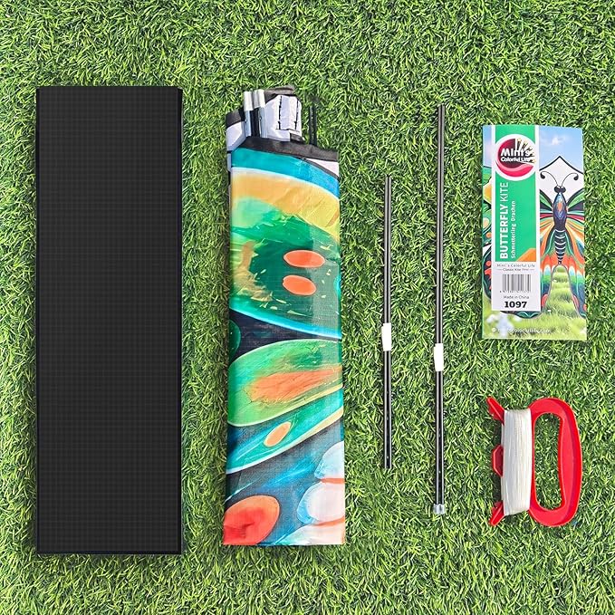Mint's Colorful Life Butterfly Kite for Kids & Adults Easy to Fly, Large Single Line Kites with 300ft String Kite Handle