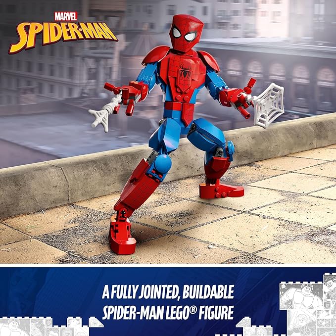 LEGO Marvel Spider-Man Building Toy, Fully Articulated Action Figure, Superhero Movie Set with Web Elements, Gift for Grandchildren, Collectible Model for Boys, Girls and Kids Ages 8 and Up, 76226
