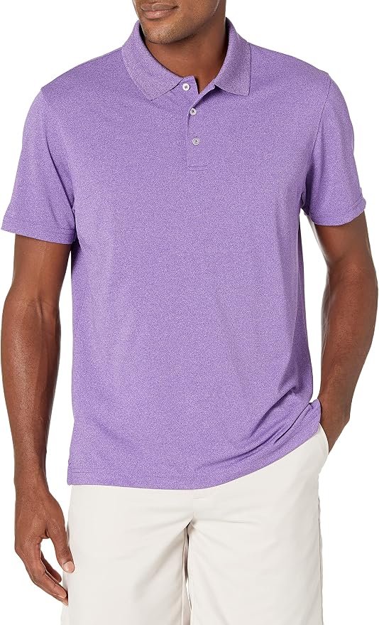 Amazon Essentials Men's Moisture Wicking Golf Polo Shirt, Short Sleeve, Slim-Fit, Quick-Dry, Active Wear