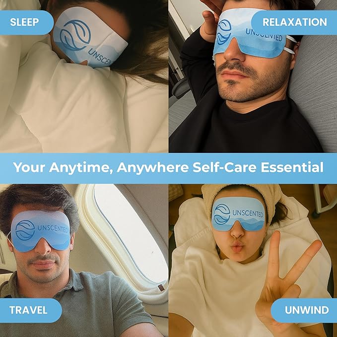 Body Restore Heated Eye Mask for Dry Eyes 5 Pack – Mothers Day Gifts for Mom, Self Heating Warm Compress, Birthday Gifts for Women, Relaxation – Unscented