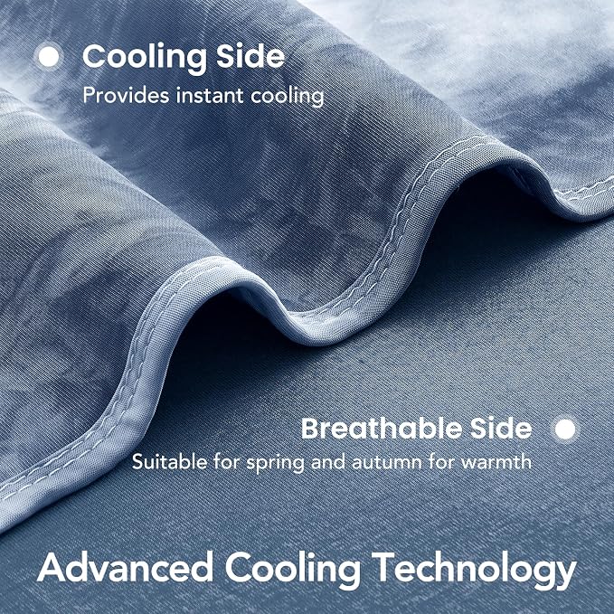 Cooling Blanket Queen Size 80"x88" for Hot Sleepers | Cold Summer Soft Blanket for Bed Couch and Travel Absorbs Heat Q-Max>0.35 Cool Lightweight Throw for Night Sweats Menopause