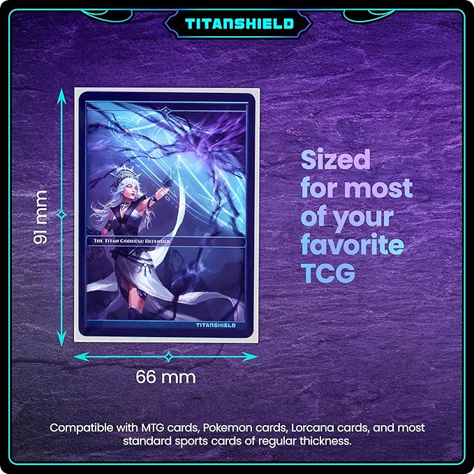 TitanShield Premium Card Sleeves | Compatible with Pokemon, One Piece, Lorcana, Flesh & Blood, & Magic The Gathering MTG | (150 Sleeves - Standard) (1, White, Standard | 66x91mm)