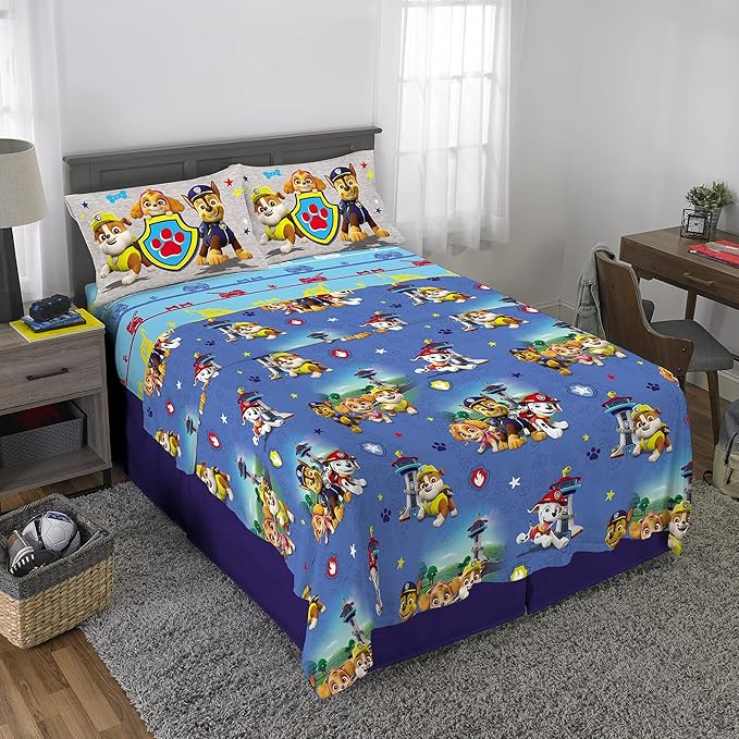 Franco Kids Bedding Super Soft Microfiber Sheet Set, Full, Paw Patrol