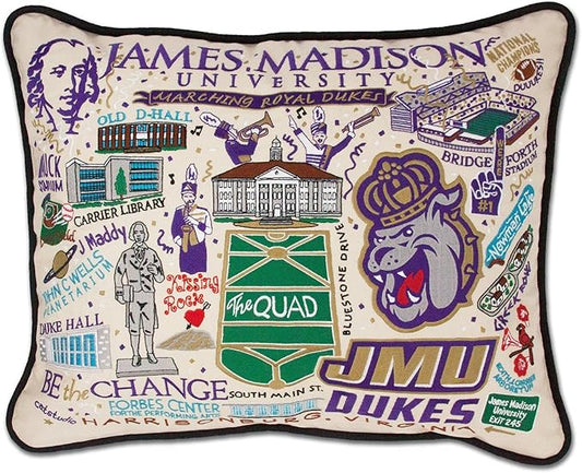 Catstudio James Madison University Collegiate Embroidered Decorative Throw Pillow