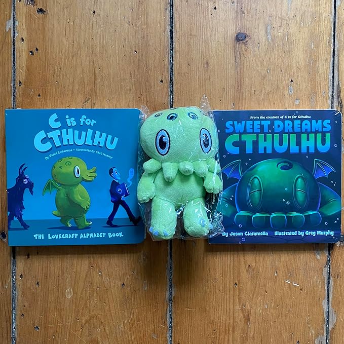 C is for Cthulhu Board Books & Baby Cthulhu Plush Bundle