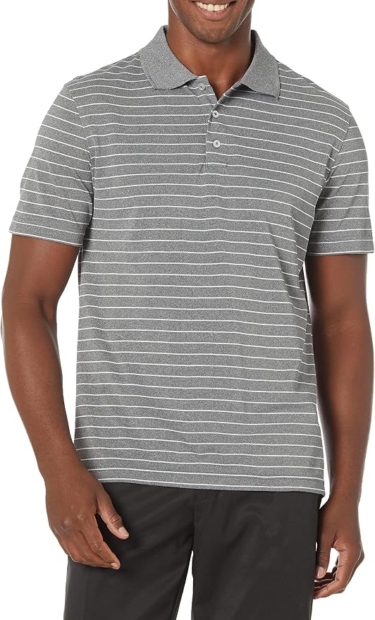 Amazon Essentials Men's Moisture Wicking Golf Polo Shirt, Short Sleeve, Slim-Fit, Quick-Dry, Active Wear