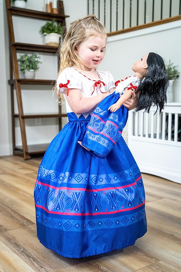 Little Adventures Strong Princess Dress Up Costume - Machine Washable Girl Child Pretend Play Party Outfit