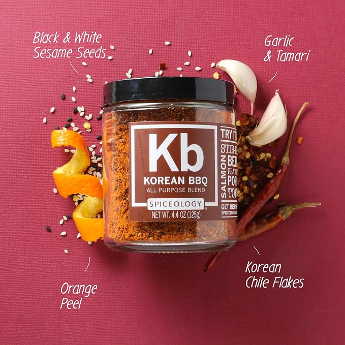 Spiceology Korean BBQ Seasoning, 4.4 oz | Sweet & Savory Asian Rub For BBQ, Bulgogi, Ramen, Stir Fry, For Steak, Pork & Chicken