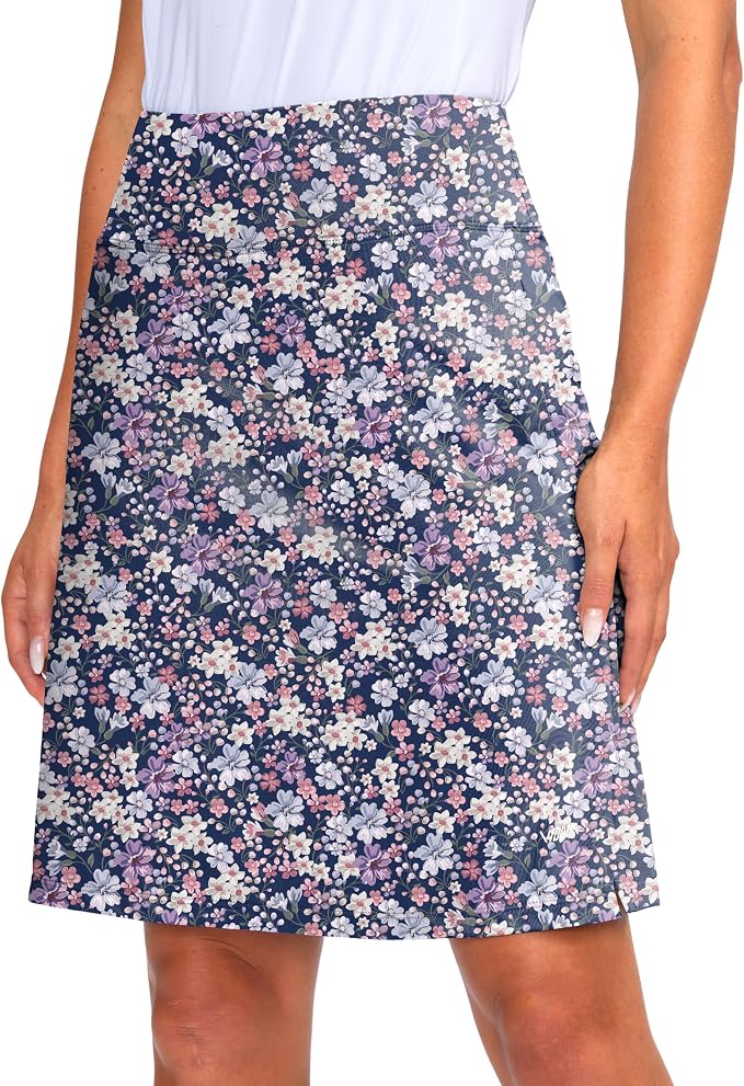 Women's 20" Knee Length Skorts Skirts UPF50+ Athletic Tennis Golf Skirt for Women Casual Summer Skirts