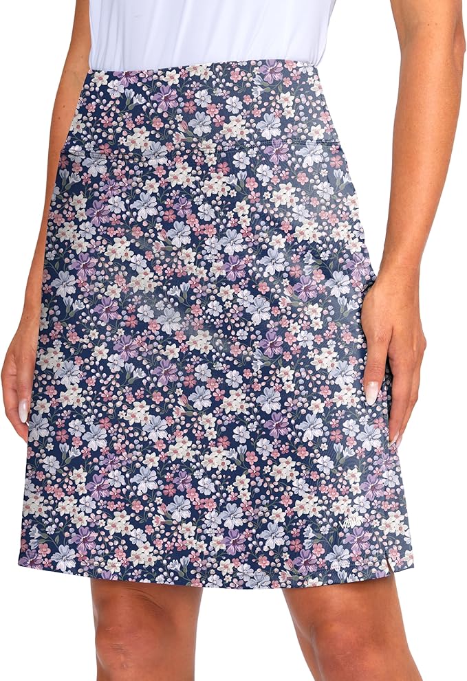 Women's 20" Knee Length Skorts Skirts UPF50+ Athletic Tennis Golf Skirt for Women Casual Summer Skirts