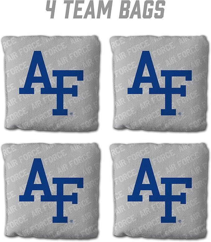 YouTheFan Officially-Licensed NCAA Set of 4 Cornhole Bags - All Weather Regulation 6” x 6” Size - 16oz Weight - Designed in USA