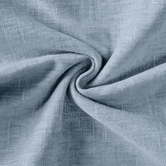 Ohocut Scalloped Pillow Cover Pack of 2 Spring Chenille Decorative Throw Pillow Covers Cute Boho Couch Pillow Covers Aesthetic Funky Preppy Pillow Cases for Sofa Living Room (Misty Blue, 18x18 Inch)