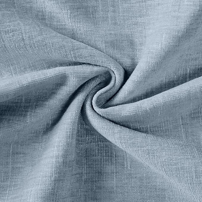 Ohocut Scalloped Pillow Cover Pack of 2 Spring Chenille Decorative Throw Pillow Covers Cute Boho Couch Pillow Covers Aesthetic Funky Preppy Pillow Cases for Sofa Living Room (Misty Blue, 20x20 Inch)
