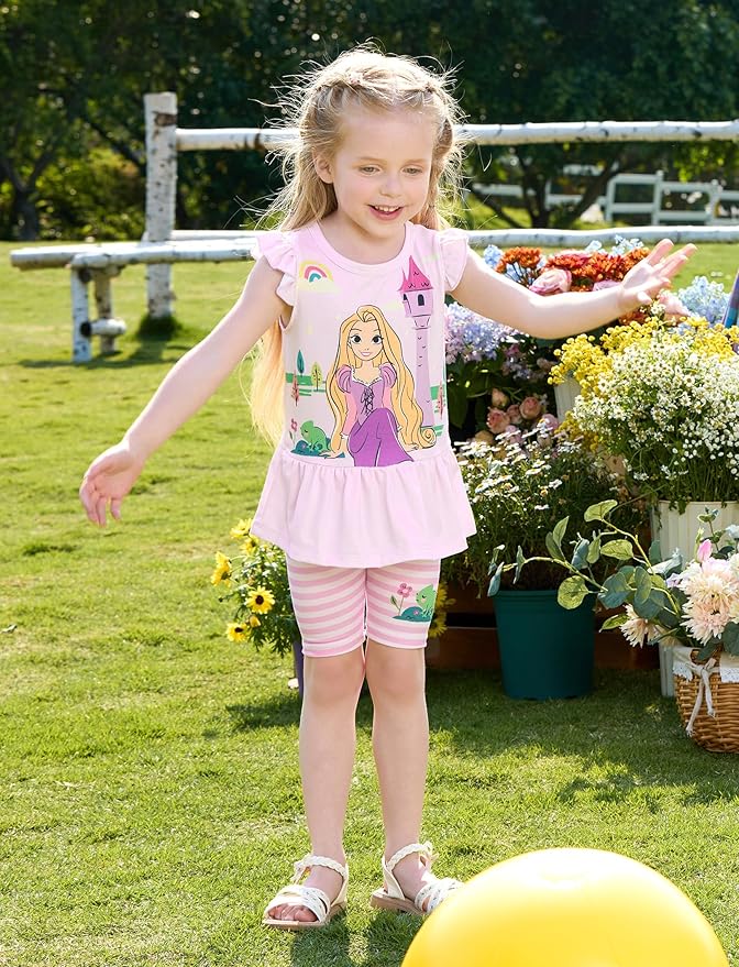 Disney Minnie Mouse Frozen Princess Marvel Toddler Girls Clothes Long Sleeve Sweatshirt + Leggings 2pcs Outfits Set 2-6Y