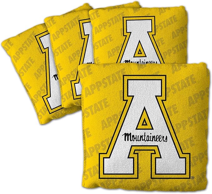 YouTheFan Officially-Licensed NCAA Set of 4 Cornhole Bags - All Weather Regulation 6” x 6” Size - 16oz Weight - Designed in USA