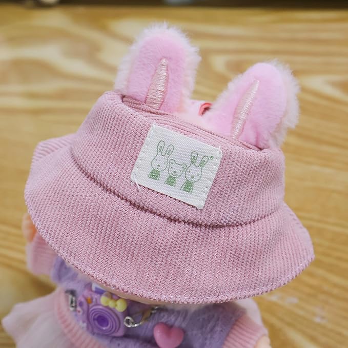 Clothes for LABUBU 17cm Dolls(No Doll -5 Set Outfit 17cm Doll Clothes for Labooboo ,Clothes Set for LABUBU Dress Up,Labubu Accessories with Camera