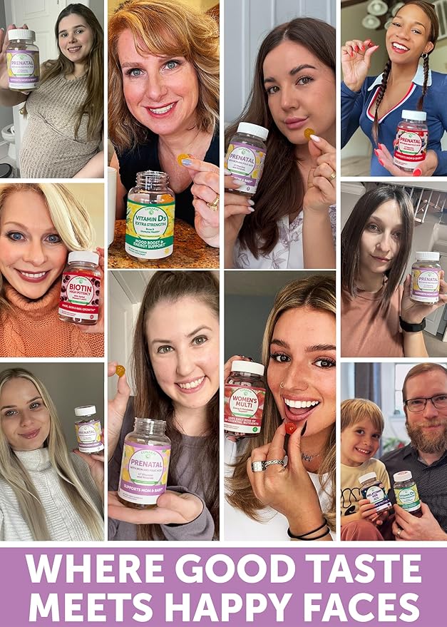 Lunakai USA Made 17-in-1 Prenatal Vitamins for Women with Iron & Folic Acid – Delicious Daily Prenatal Gummies for Maternal Wellness Support - 6 Pack