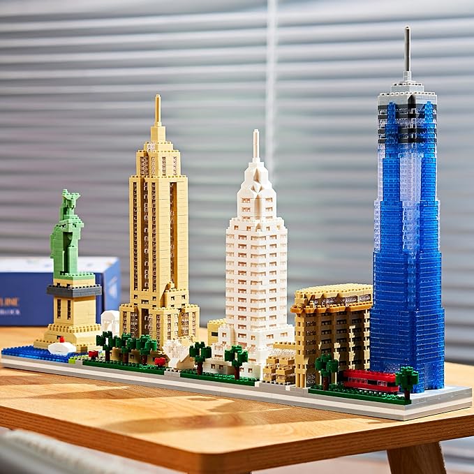 City Architecture New York Skyline Micro Building Blocks Set for Adults NYC Skyline Collection Model Kit for Teens Kids Age of 14+ 3452 Pieces