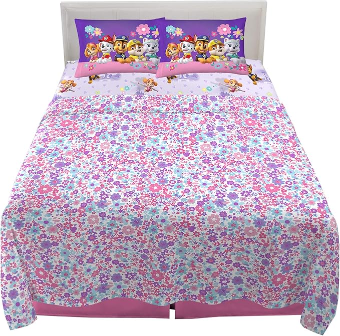 Franco Kids Bedding Super Soft Microfiber Sheet Set, Full, Paw Patrol Girls