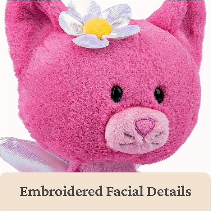 GUND Take Along Friends, Maeve Rose Fairy Cat Plush Toy, Cat Stuffed Animal for Ages 1 and Up, Pink, 15”