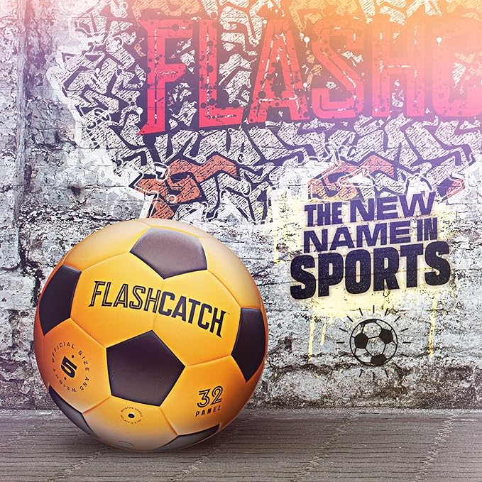 Light Up Soccer Ball - Glow in The Dark - NO 5 - Sports Gear Gifts for Boys & Girls 8-15+ Year Old - Kids, Teens Gift Birthday Ideas - Cool Boy Toys Ages 8 to 15 Glowing Night Activity