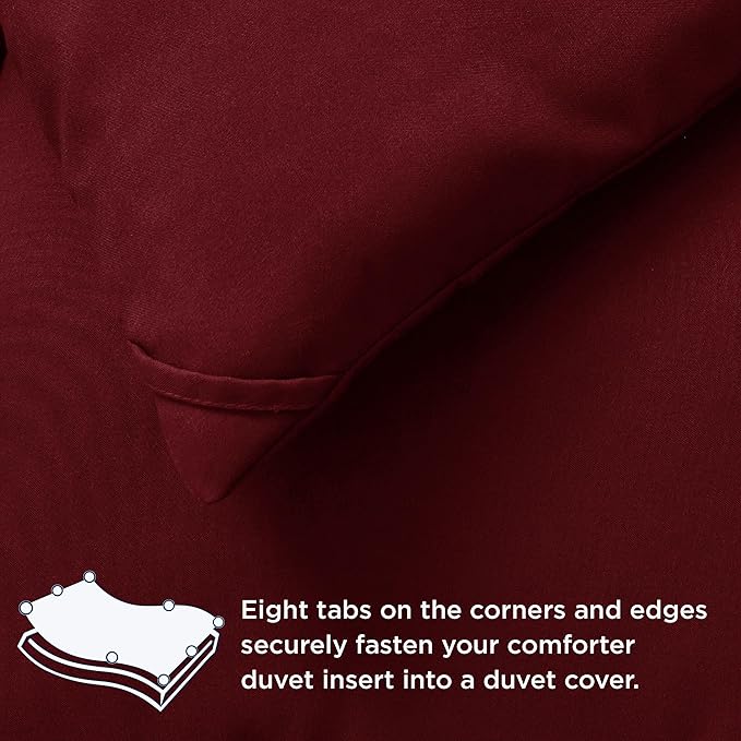 Bedsure Comforter Duvet Insert - Quilted Comforters Twin Size, All Season Duvet, GentleSoft Down Alternative Bedding Blanket, with 8 Tabs, Gifts for Women/Men, Red, Twin 88 x 68 Inches