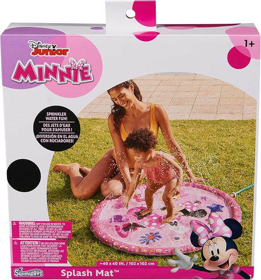 SwimWays Minnie Mouse Splash Mat, Kids Splash Pad, Outdoor Toys, Disney Pool Party Supplies and Water Toys for Kids Ages 1 & Up