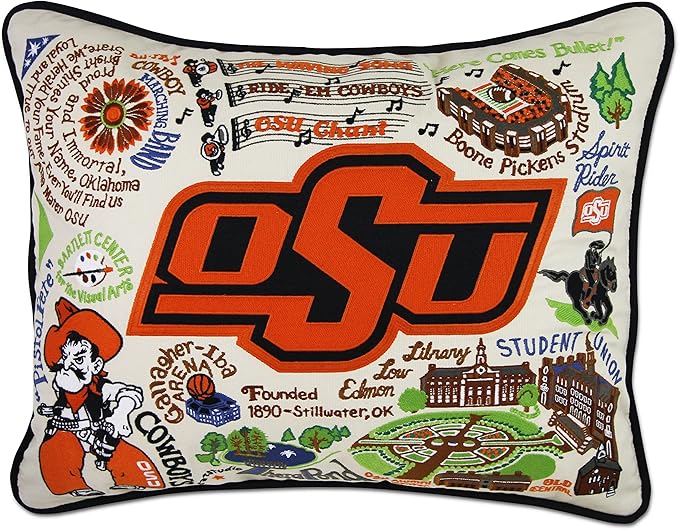 Catstudio Oklahoma State University Collegiate Embroidered Decorative Throw Pillow