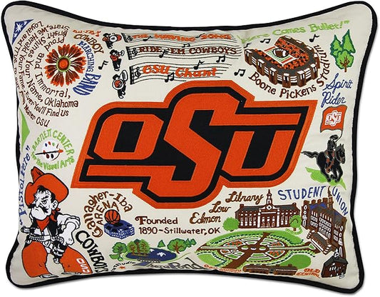 Catstudio Oklahoma State University Collegiate Embroidered Decorative Throw Pillow