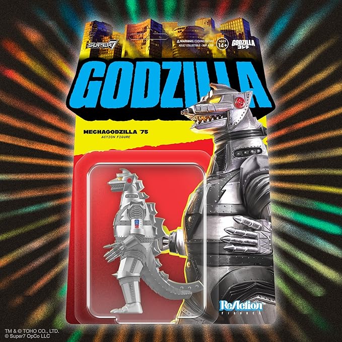 Super7 Toho Mechagodzilla '75 Reaction Figure - 3.75" Toho Godzilla Action Figure Classic Monster Movie Collectibles and Retro Toys