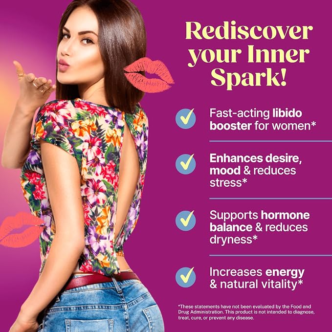 Libido Booster for Women KSM-66 Ashwagandha Gummies - Increase Passion, Desire, Mood & Excitement, Relieve Stress, Reduce Dryness, Heighten Sensitivity - Aphrodisiac, Arousal Testosterone for Women