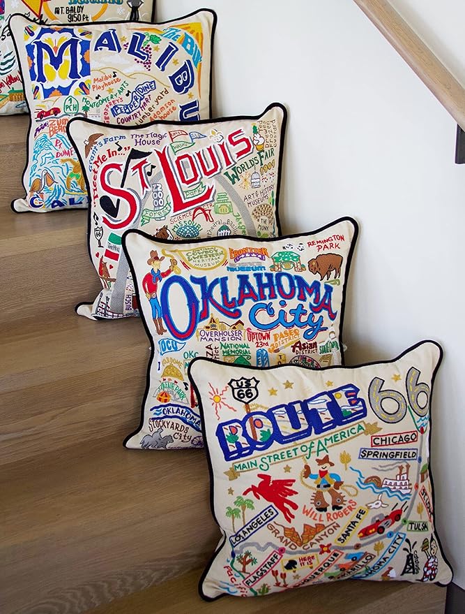 Catstudio Oklahoma City Embroidered Decorative Throw Pillow