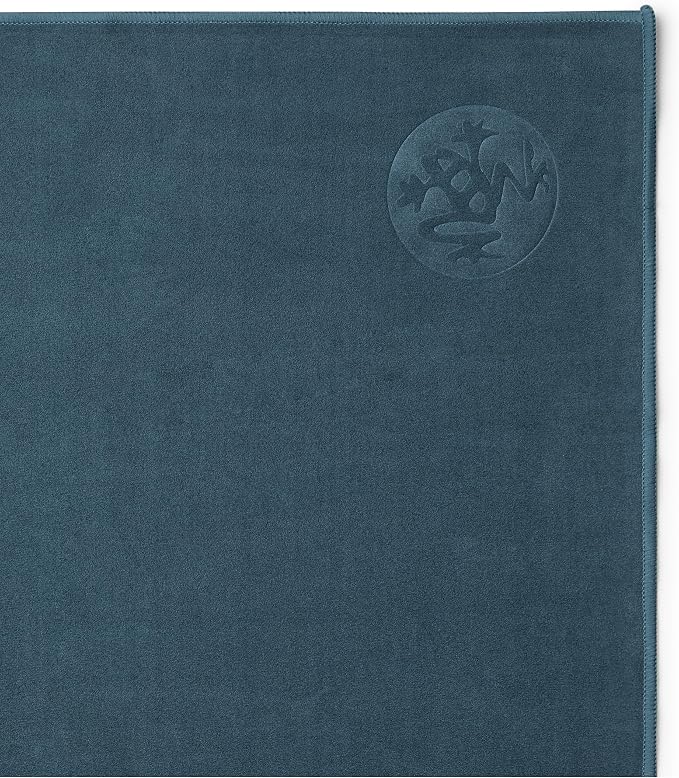 Manduka eQua Hot Yoga Mat Towel - Instant Moisture Activated Grip Ultra Soft Microfiber Quick Dry, Daily Use Ready Lightweight, Travel Friendly Mat Layer