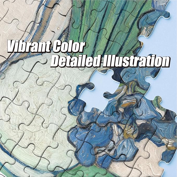 Antelope - 1000 Piece Puzzle for Adults, Irises, by Vincent Van Gogh, 1890 - Officially Licensed, Jigsaw Puzzles 1000 Pieces, High Resolution, Matte Finish, No Dust