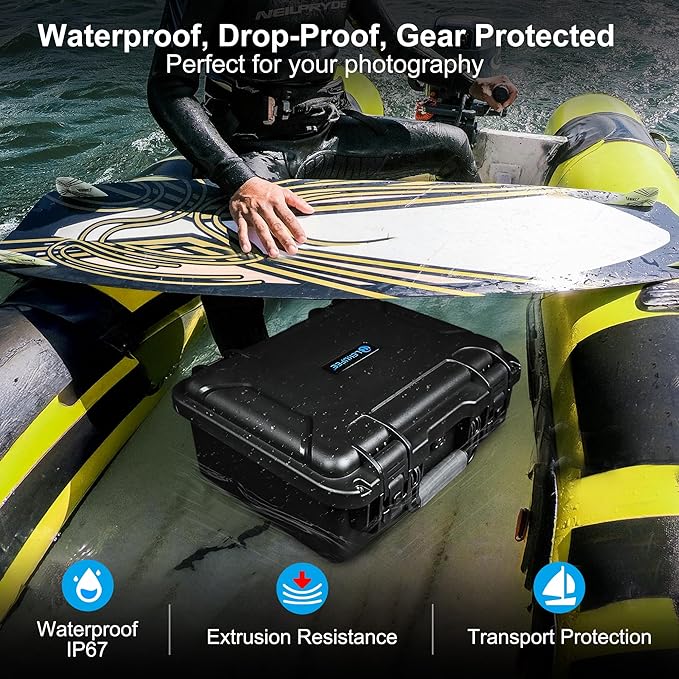 Lekufee Waterproof Hard Carrying Case for DJI Mavic 4 Pro Drone, Creator Combo, Fly More Combo, DJI RC Pro 2/RC 2, Battery (7 pcs), Charging Hub, and other Accessories(Case Only)