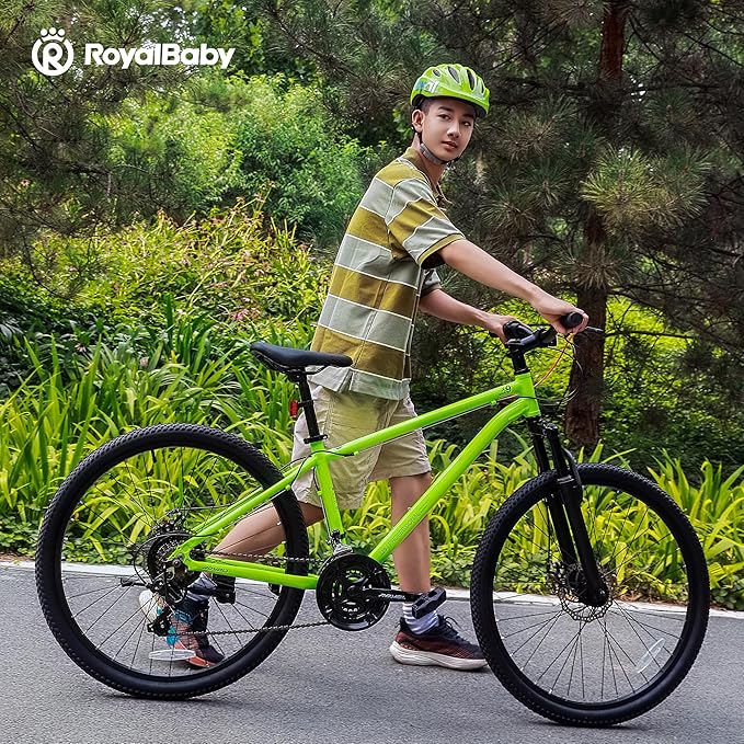RoyalBaby Kids Mountain Bike for Boys and Girls, Ultra-Light Aluminum 20-26 Inch Wheel Bicycle for 6-14 Years Old Children, 7/21-Speeds Drivetrain