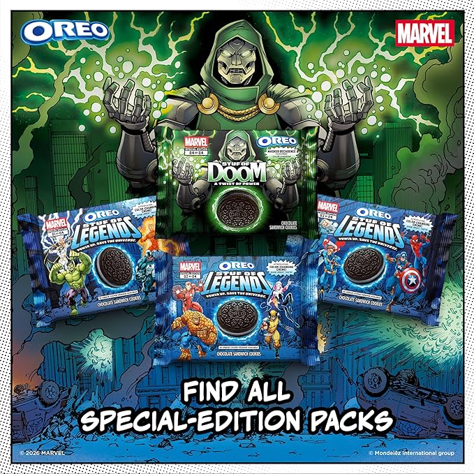 MARVEL OREO Stuf of Doom Chocolate Sandwich Cookies, Special Edition, 10.68 oz