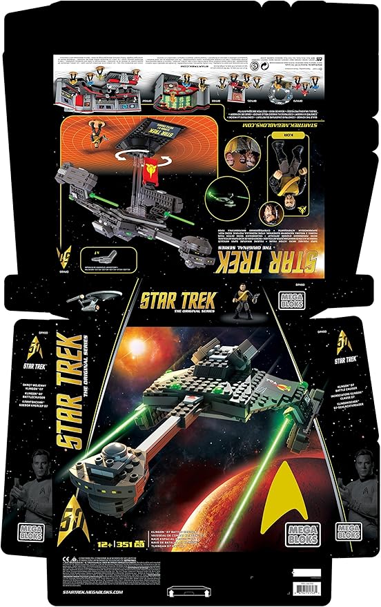 Mega Bloks Star Trek Klingon D7 Battle Cruiser Collector Construction Set