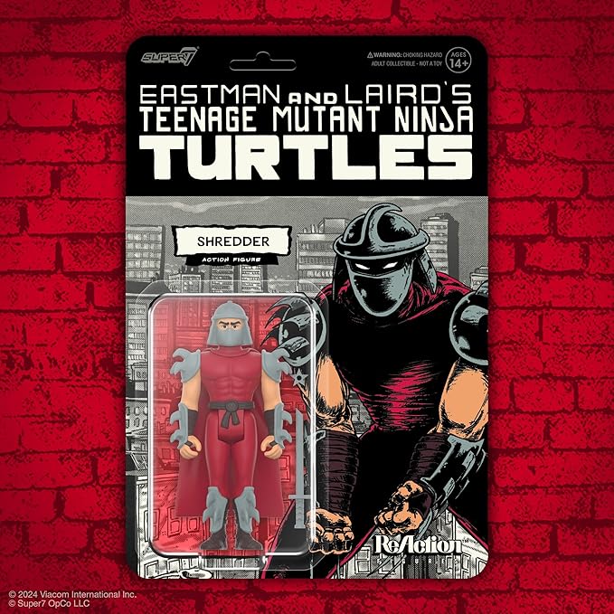 Super7 Teenage Mutant Ninja Turtles Shredder (Comic Color) - 3.75" TMNT Action Figure with Accessories Classic Cartoon Collectibles