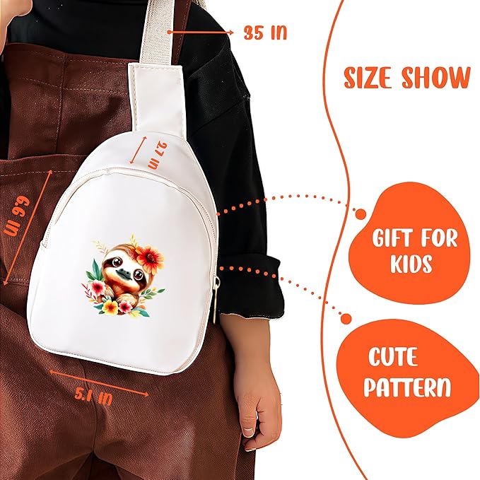 Sloth Mini Sling Bag, Crossbody Bag, Toddler Purse For Kids Girl, Birthday Gift For 4 5 6 7 8 9 10 11 12 Year Old Gifts For Daughter, Granddaughter, Sister, Niece!