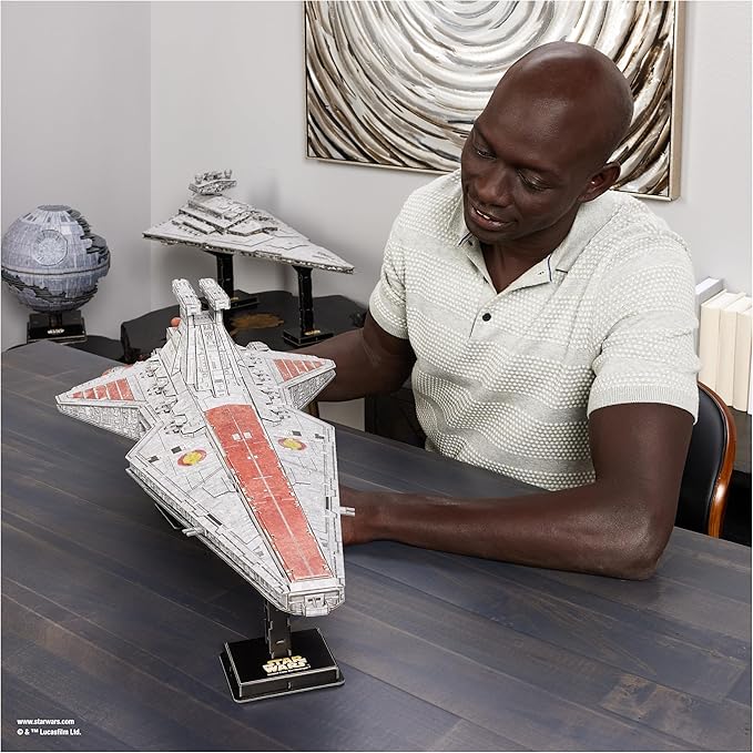 4D Build Star Wars Deluxe Venator-Class Star Destroyer 3D Model Kit, Star Wars Collectibles & Desk Decor, Adult Puzzle, Building Toys, 288 Pieces, 3D Puzzles for Ages 12 & Up