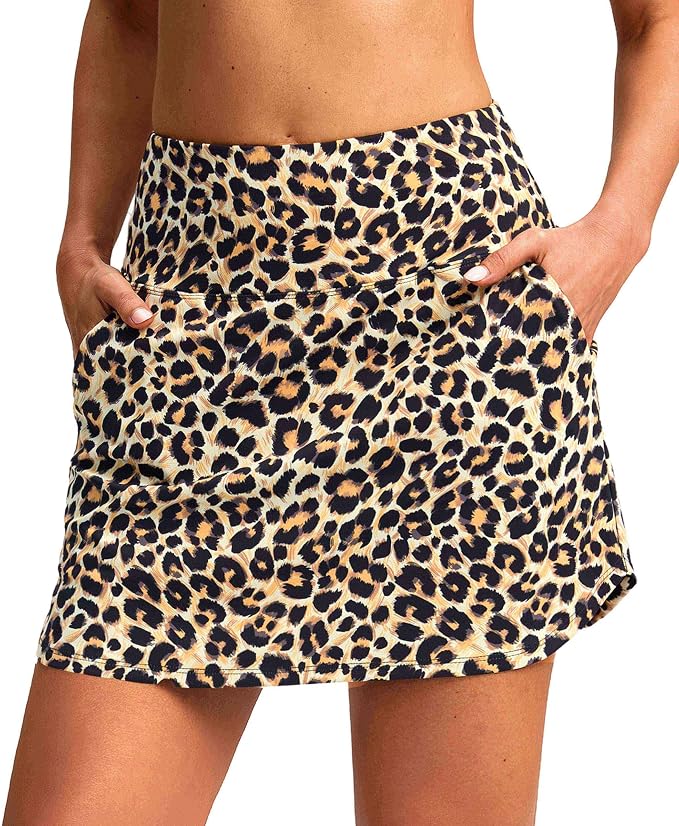 16'' Skorts for Women with 4 Pockets Athletic Tennis Golf Skirt | Built-in Shorts, High Waisted, Stretchy, A Line, Casual, Pickleball, Skort