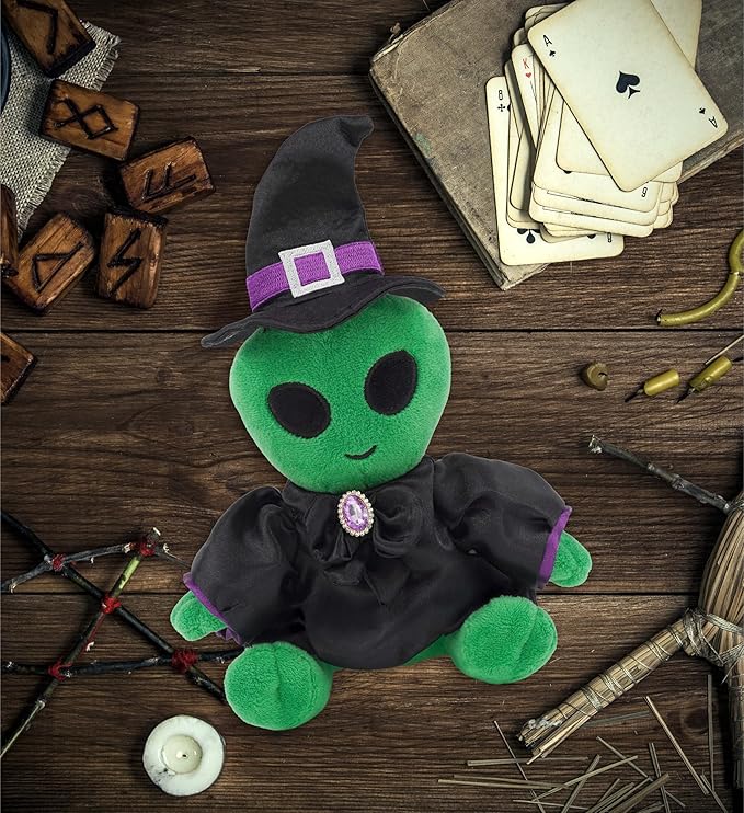 DolliBu Witch Stuffed Animal Dress Up Set - Halloween Costume Outfit with Hat and Dress - Spooky Pretend Play Accessories for Teddy Bears – Small for 5 to 7 Inch Plush Toys