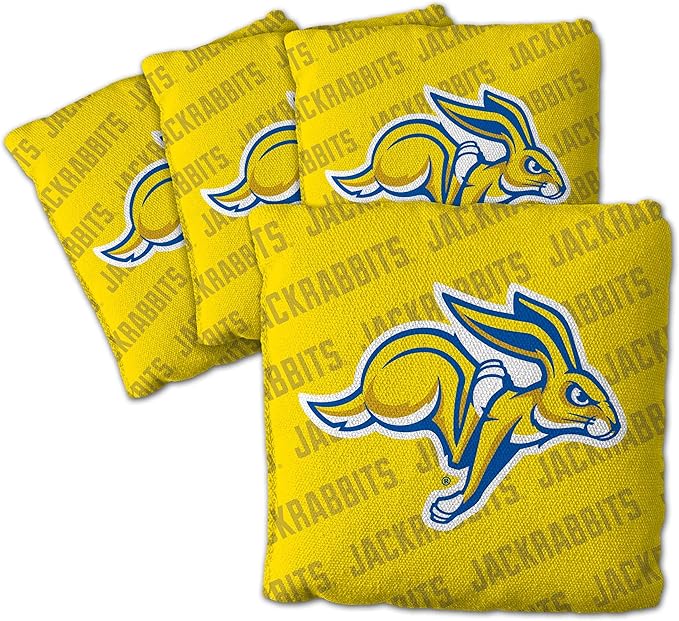 YouTheFan Officially-Licensed NCAA Set of 4 Cornhole Bags - All Weather Regulation 6” x 6” Size - 16oz Weight - Designed in USA