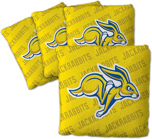 YouTheFan Officially-Licensed NCAA Set of 4 Cornhole Bags - All Weather Regulation 6” x 6” Size - 16oz Weight - Designed in USA