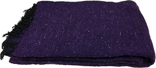 Open Road Goods Solid Color Mexican Yoga Blanket – Large Handwoven Throw for Yoga, Beach, Camping or Home – Soft and Durable Cotton Blend